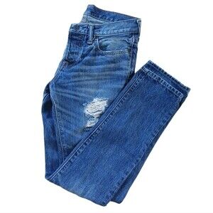 Men's Abercrombie & Fitch Jeans Denim Drk Wash Skinny Distressed
